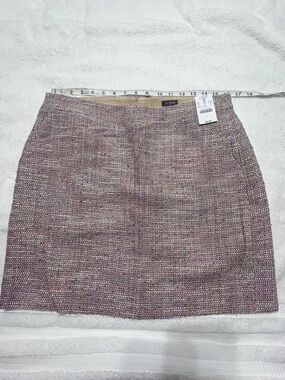 J. Crew Pink Tweed Mini Skirt Sz 12 A0061